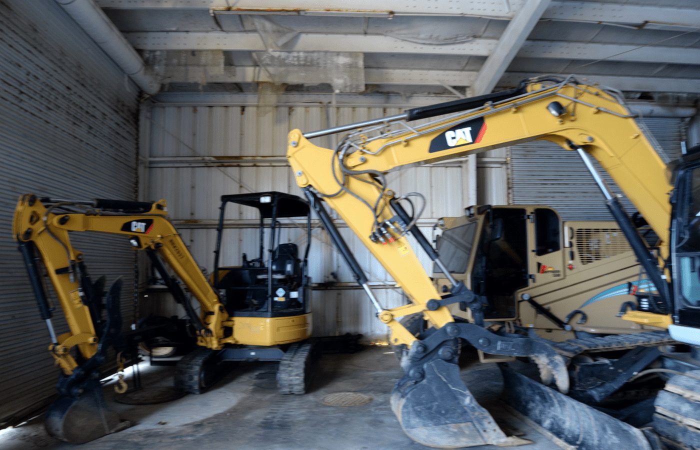 Industrial excavators for heavy concrete site preparation